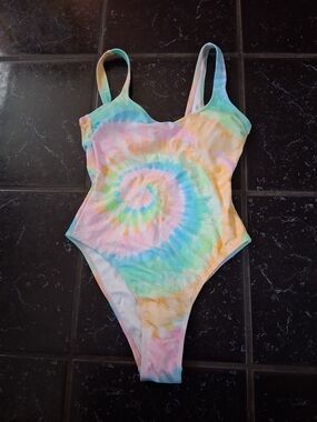 Stoney Clover Lane Pastel Tie-Dye One-Piece Swimsuit
